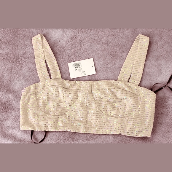 Sequin Bustier Crop Top - Picture 3 of 3